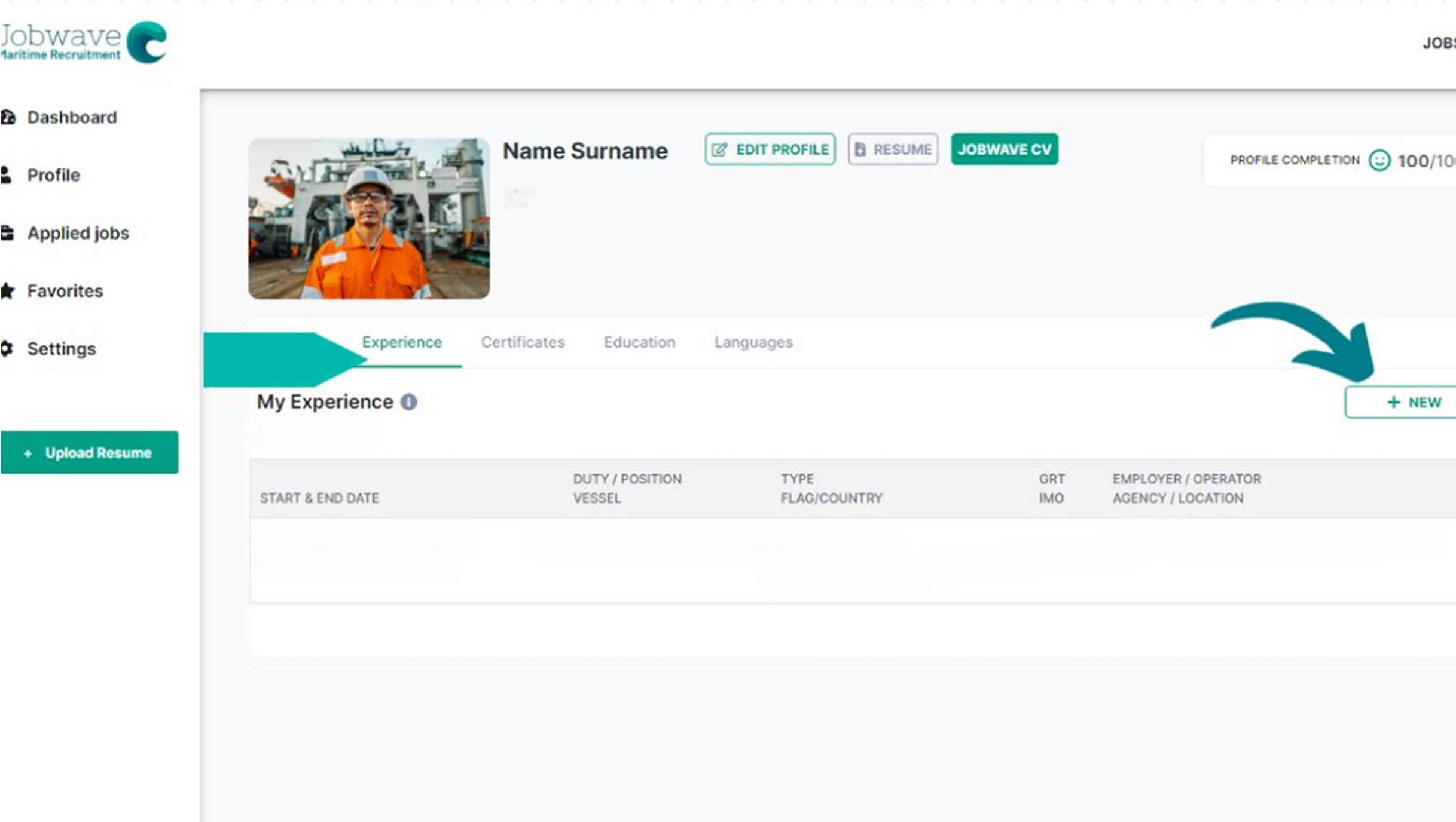 Maritime jobs JobWave start completing your experience