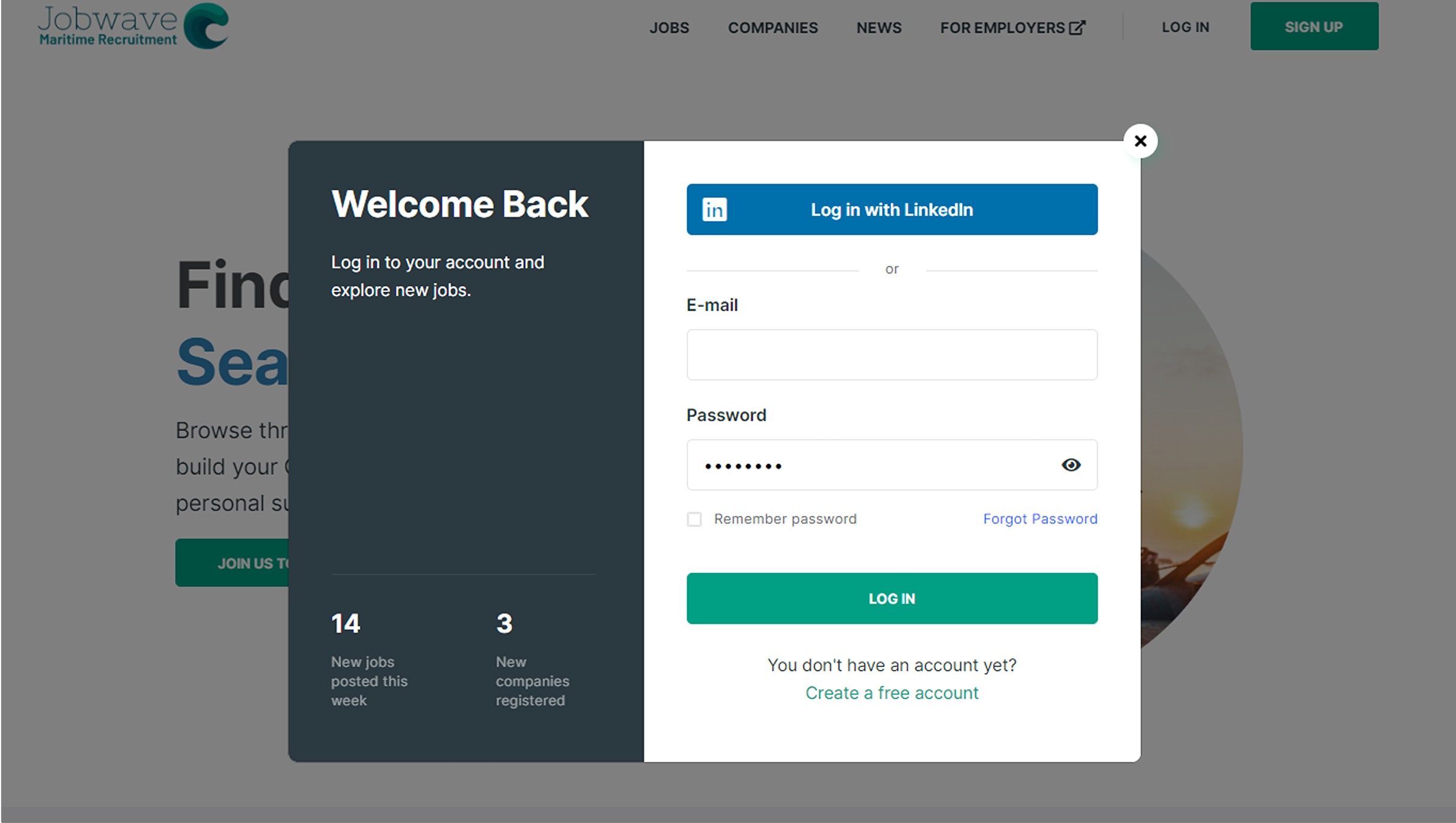 Maritime jobs JobWave log in&nbsp;