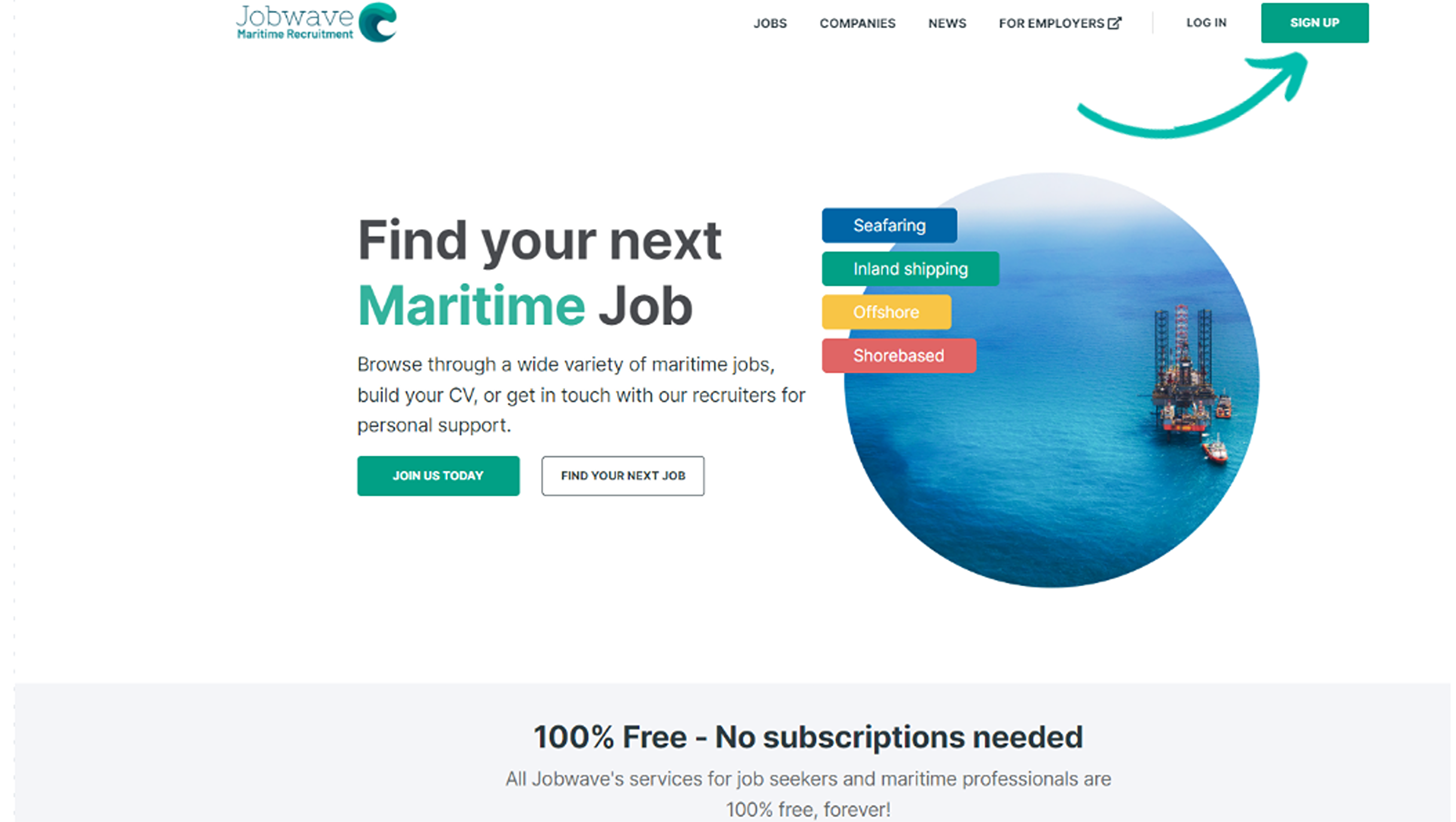 Maritime jobs&nbsp;JobWave front page&nbsp;